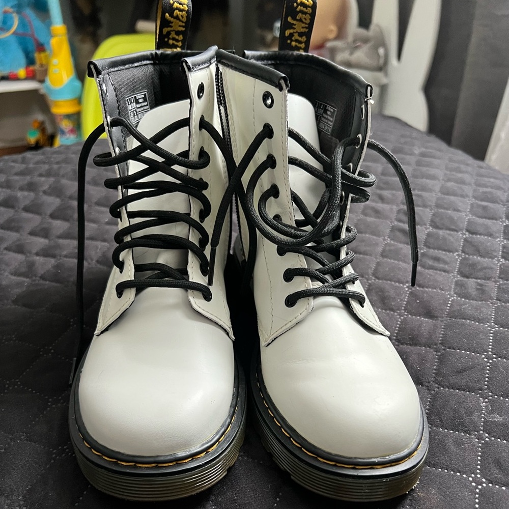 White doc martens youth size